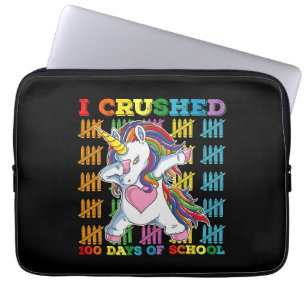 Housse Pour Ordinateur Portable J'ai écrasé 100 jours de licorne de l'école