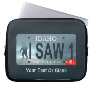 Housse Pour Ordinateur Portable "J'Ai Vu 1" Plaque de licence Sasquatch