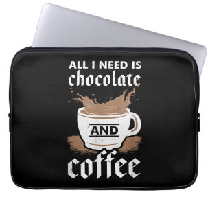 Housse Pour Ordinateur Portable J'Aime Le Chocolat Et Le Café
