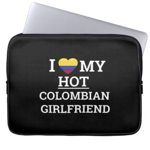 Housse Pour Ordinateur Portable J'aime ma copine colombienne chaude Funny Colombia