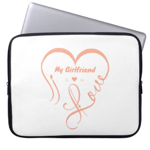Housse Pour Ordinateur Portable J'aime ma petite amie - J'♥ Nous