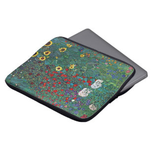 Housse Pour Ordinateur Portable Jardin agricole avec tournesol par Klimt, Fleurs V