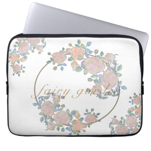 Housse Pour Ordinateur Portable jardin de fées motif élégant de rose fleur classi