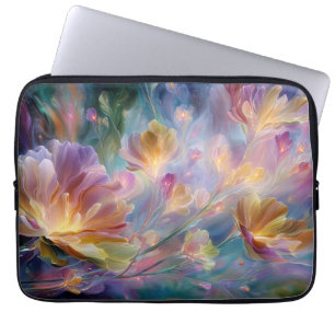 Housse Pour Ordinateur Portable Jardin floral abstrait et rêveur