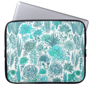 Housse Pour Ordinateur Portable Jardin succulent