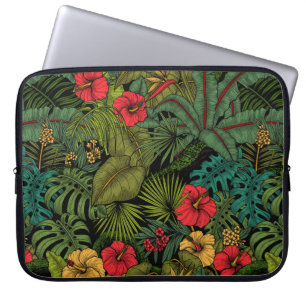 Housse Pour Ordinateur Portable Jardin tropical