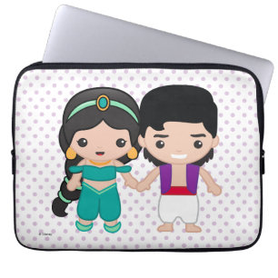 Housse Pour Ordinateur Portable Jasmine et Aladdin Emoji