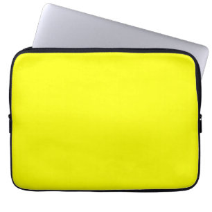 Housse Pour Ordinateur Portable Jaune Néon Couleur Unie