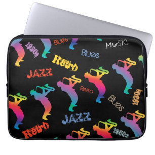 Housse Pour Ordinateur Portable Jazz Musiciens Retro Blues Musique POP ART