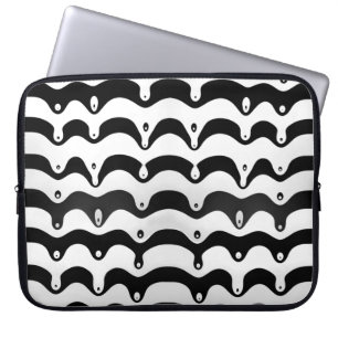 Housse Pour Ordinateur Portable Jazzy Black and White Meling Zebra Stripes