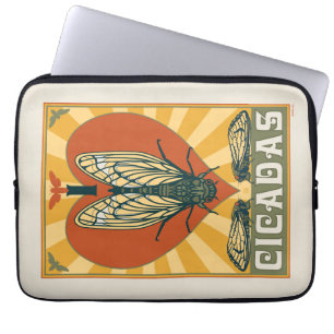 Housse Pour Ordinateur Portable Je Coeur Cicadas