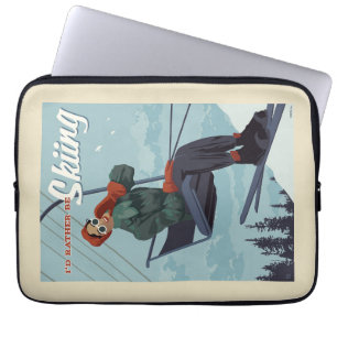 Housse Pour Ordinateur Portable Je préfère skier Imprimer