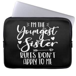 Housse Pour Ordinateur Portable Je suis la plus jeune soeur Sarcasm Lover mignonne