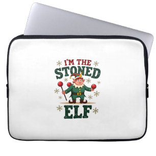 Housse Pour Ordinateur Portable Je suis l'elfe drogué Noël vintage Dabbing Unico