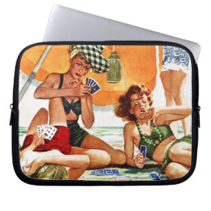 Housse Pour Ordinateur Portable Jeu de cartes à la plage par Alex Ross