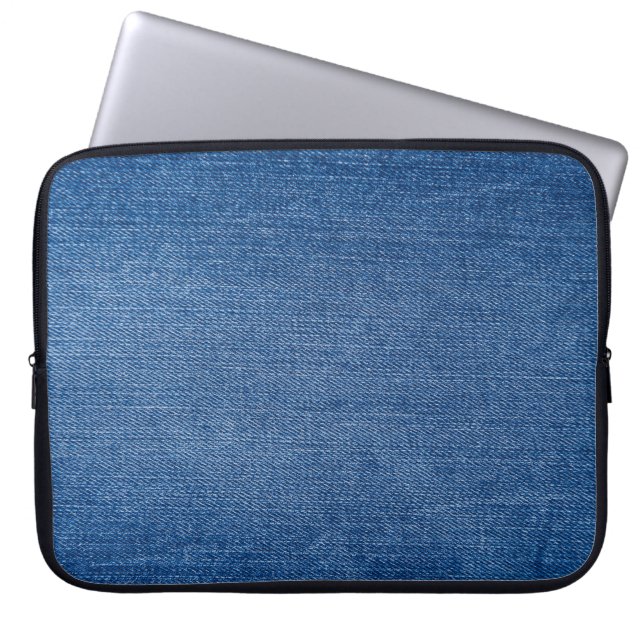 Housse Pour Ordinateur Portable Jjeans en denim bleu (Devant)