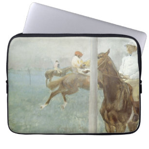 Housse Pour Ordinateur Portable Jockeys avant la course par Edgar Degas