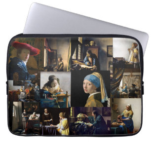 Housse Pour Ordinateur Portable Johannes Vermeer - Patchwork de chefs-d'oeuvre