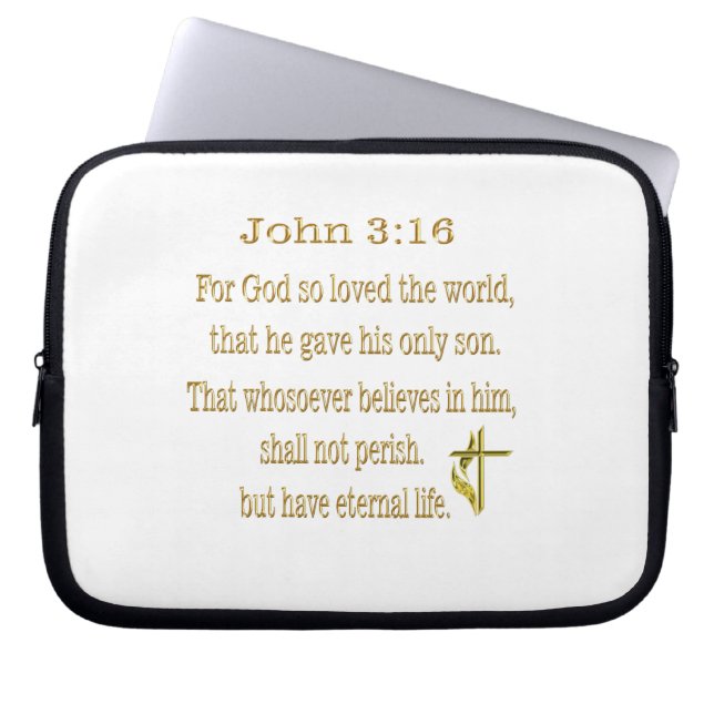 Housse Pour Ordinateur Portable John 3:16 (Devant)
