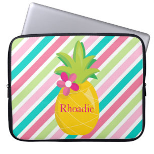 Housse Pour Ordinateur Portable Joli ananas avec bandes