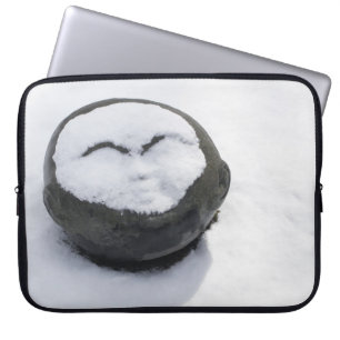Housse Pour Ordinateur Portable Joli Bouddha Avec Le Visage De Neige