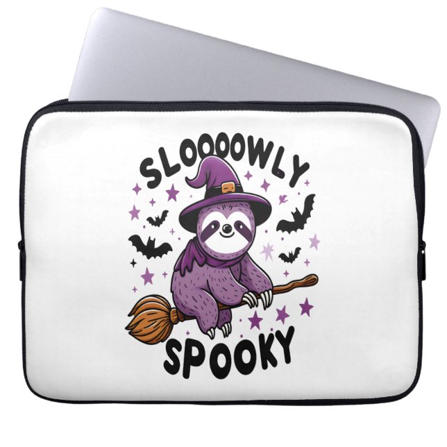 Housse Pour Ordinateur Portable Joli Halloween Sloth Joie (2) (Devant)