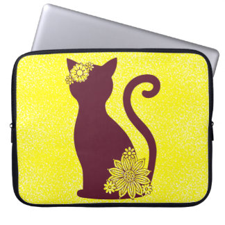 Housse Pour Ordinateur Portable Joli Manche Ordinateur Portable Silhoutte Cat