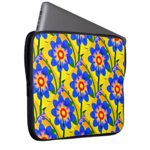 Housse Pour Ordinateur Portable Joli Motif de fleurs Abstraites
