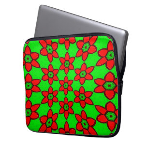 Housse Pour Ordinateur Portable Joli Motif de fleurs Abstraites