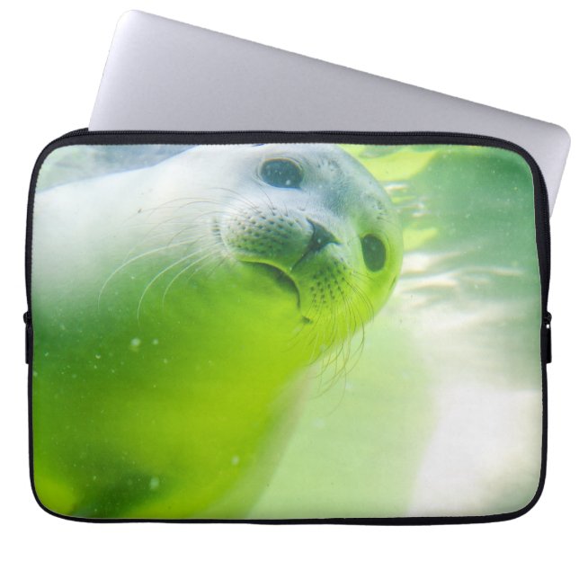 Housse Pour Ordinateur Portable Joli Phoque Amical Sous L'Eau (Devant)