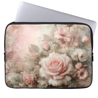 Housse Pour Ordinateur Portable Jolie rose rose rose rose rose pastel chic Shabby 