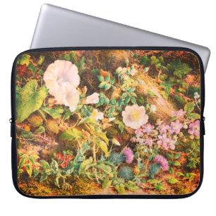 Housse Pour Ordinateur Portable Jolies fleurs de pétunias vintage peinture florale
