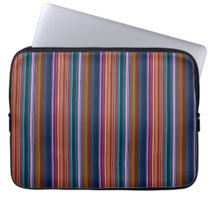 Housse Pour Ordinateur Portable Jolies rayures colorées rétro