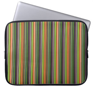 Housse Pour Ordinateur Portable Jolies rayures noires colorées