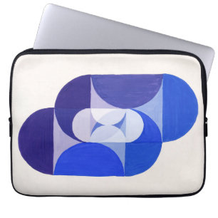 Housse Pour Ordinateur Portable Joseph Schillinger Key Blue. géométrique Abstraite