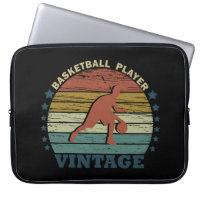 Joueur de basket dribbler vintage coucher de solei