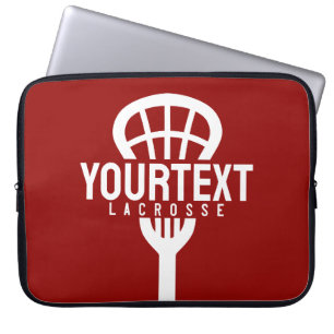 Housse Pour Ordinateur Portable Joueur de crosse TEXTE PERSONNALISÉ Team Mesh Spor