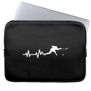 Housse Pour Ordinateur Portable Joueur de hockey battement de coeur du hockey sur 