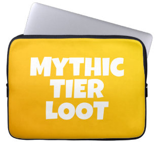 Housse Pour Ordinateur Portable Joueur de typographie Jaune de niveau mythique