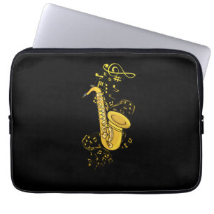 Housse Pour Ordinateur Portable Joueur saxophone Jazz Musique Cadeau Hommes Big Ba
