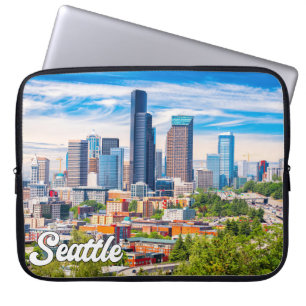 Housse Pour Ordinateur Portable Jour Nuageux À Seattle, Washington, États-Unis
