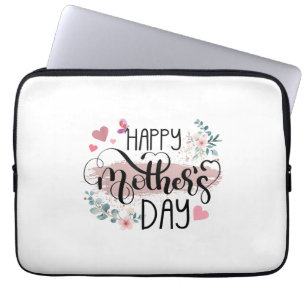 Housse Pour Ordinateur Portable Joyeuse fête des Mères 2025 Fleurs mignonnes pour 