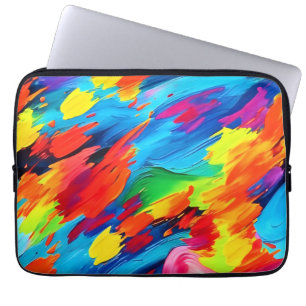 Housse Pour Ordinateur Portable Joyeuse peinture couleur explosion