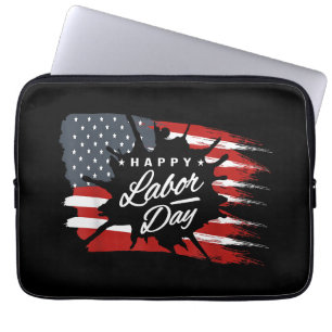 Housse Pour Ordinateur Portable Joyeux cadeau de la fête du travail drapeau améric