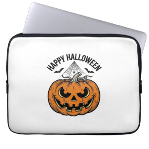 Housse Pour Ordinateur Portable Joyeux visage de citrouille d'Halloween Création v