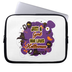 Housse Pour Ordinateur Portable Juste une fille qui aime Halloween