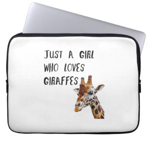 Housse Pour Ordinateur Portable Juste Une Fille Qui Aime Les Giraffes Mignonne Gir