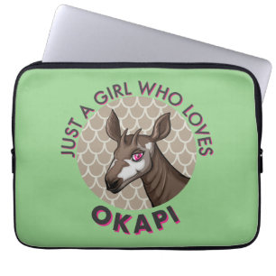 Housse Pour Ordinateur Portable Juste une fille qui aime Okapi, Amoureux de l'obse
