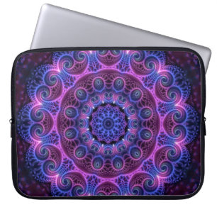 Housse Pour Ordinateur Portable Kaleidoscope Apophyse Coeurs Mandala