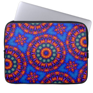 Housse Pour Ordinateur Portable Kaleidoscope bleu clair